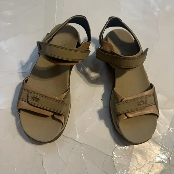 Clarks Shoes Clarks Springers Womens Sandals Slingback Tan